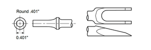 Separator Fork Shank Round .401" by CP Chicago Pneumatic - A046060 available now at AirToolPro.com