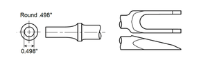 Separator Fork Shank Round .498" by CP Chicago Pneumatic - A047060 available now at AirToolPro.com