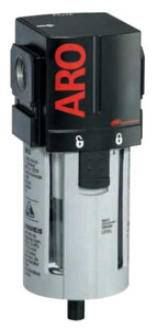 Image of the ARO F35351-411 Filter | 2000 Series | 3/4" Port Size | Auto Drain | Metal Bowl with Sight Glass | 216 SCFM, part number F35351-411.