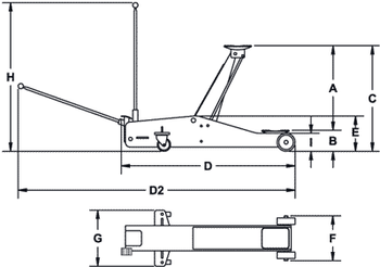 Chicago Pneumatic CP80030 FLOOR JACK 3T | 8941181031 Image 2