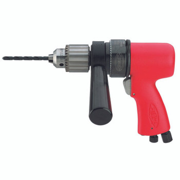 Sioux Tools 3P1340 Non-Reversible Pneumatic Drill | 1 HP | 1000 RPM | 1/2" Keyed Chuck