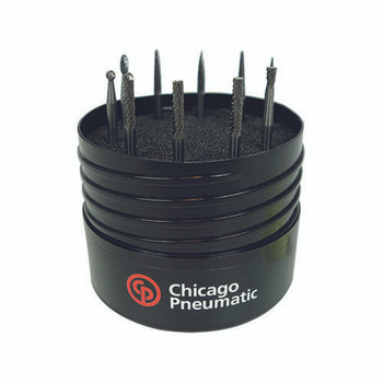 Burr KIT Double cut 3mm Shank 10PC by CP Chicago Pneumatic - 8940171785 available now at AirToolPro.com