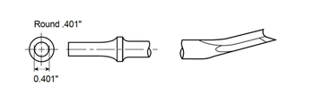 Muffler Cutter Shank Round .401" by CP Chicago Pneumatic - A046077 available now at AirToolPro.com