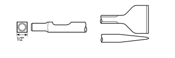 Wide Scaling Shank ISO Square 1/2" by CP Chicago Pneumatic - 8940162308 available now at AirToolPro.com