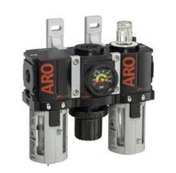 Ingersoll Rand ARO C38121-800 Filter, Regulator, Lubricator (FRL) 1/4" NPT | 46 CFM | Manual Drain