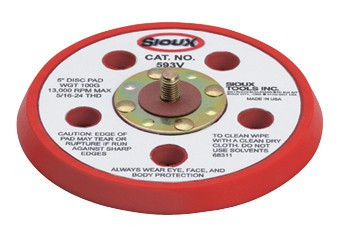 Sioux Tools 593V Orbital Sander Backing Pad | 5" Pad Diameter | PSA Backing | Vacuum