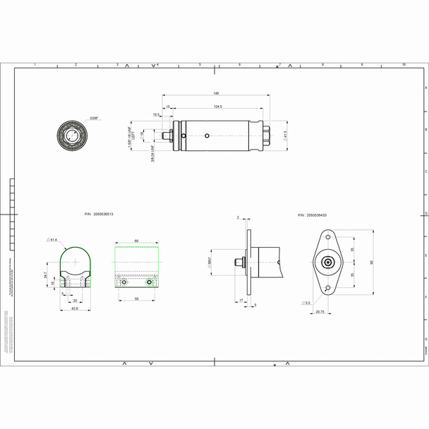 Desoutter M3901-5350-TL-ATEX Air Motor | 0.52 hp | 5350 rpm | Threaded Shaft | Non-Reversible