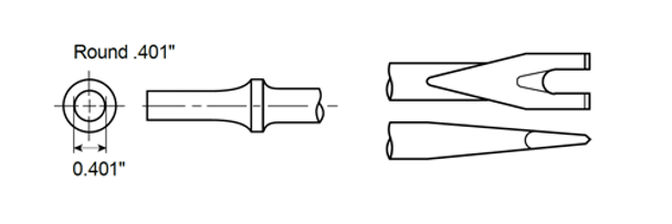 Nut Splitter Shank Round .401" by CP Chicago Pneumatic - A046044 available now at AirToolPro.com