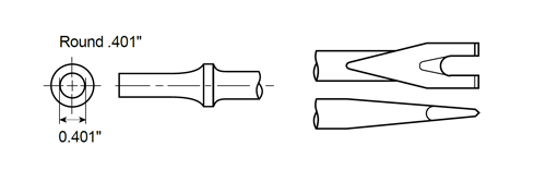 Nut Splitter Shank Round .401" by CP Chicago Pneumatic - A046044 available now at AirToolPro.com