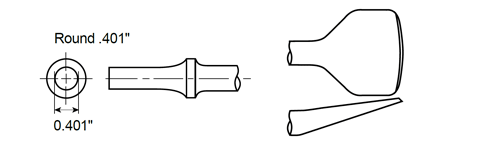 Scraper Shank Round .401" by CP Chicago Pneumatic - A133907 available now at AirToolPro.com