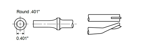 Edging Chisel Shank Round .401" by CP Chicago Pneumatic - A046076 available now at AirToolPro.com