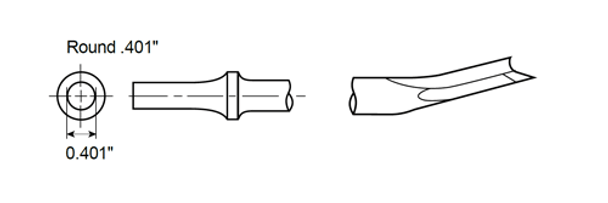 Muffler Cutter Shank Round .401" by CP Chicago Pneumatic - A046077 available now at AirToolPro.com