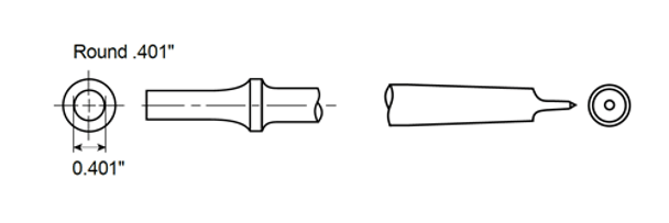 Piercing Punch #8 Shank Round .401" by CP Chicago Pneumatic - A046054 available now at AirToolPro.com