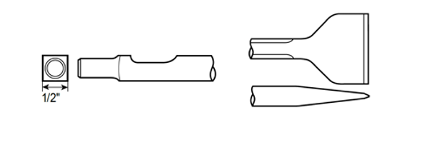 Wide Scaling Shank ISO Square 1/2" by CP Chicago Pneumatic - WP123998 available now at AirToolPro.com