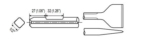 Wide Scaling Shank QTR. OCT. WF 1/2"ATEX by CP Chicago Pneumatic - 6150039000 available now at AirToolPro.com