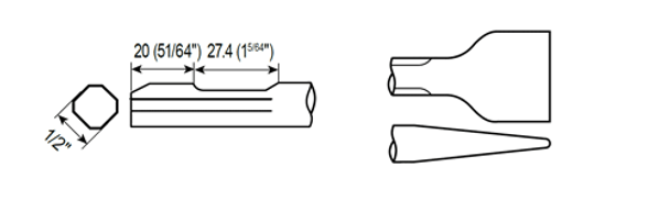 Rounded Point Shank QTR. OCT. WF 1/2" by CP Chicago Pneumatic - P084176 available now at AirToolPro.com