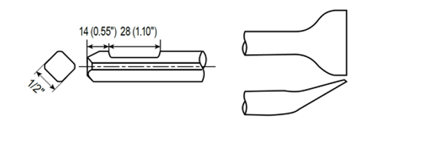 Angle Scaling Shank QTR. OCT. WF 1/2" by CP Chicago Pneumatic - 6158046220 available now at AirToolPro.com