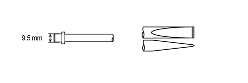 Flat Chisel Shank Round 9,5mm by CP Chicago Pneumatic - 6150401150 available now at AirToolPro.com