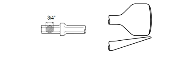 Scraper Shank Hex 3/4" by CP Chicago Pneumatic - 6158040970 available now at AirToolPro.com