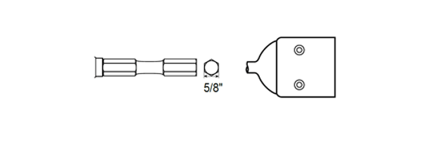 Scraper Shank Hex 5/8" by CP Chicago Pneumatic - 6150029010 available now at AirToolPro.com