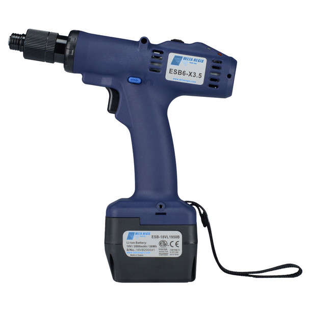 Delta Regis ESB6-X3.5F Cordless Electric Screwdriver | External Torque Adjustment | 9-30 in.lbs. | 1300-2000 rpm