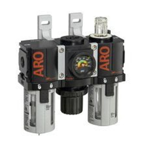Ingersoll Rand ARO C38121-801 Filter, Regulator, Lubricator (FRL) 1/4" NPT | 46 CFM | Auto Drain