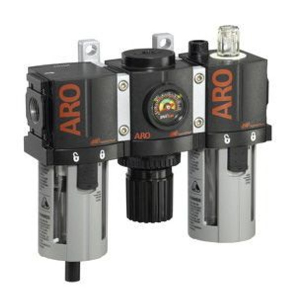 Ingersoll Rand ARO C38221-811 Filter, Regulator, Lubricator (FRL) 1/4" NPT | 61 CFM | Auto Drain