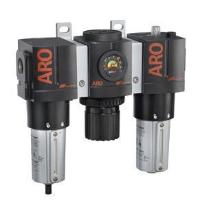 ARO C38461-810 3-Piece FRL Combination Unit | 3000 Series | 1" Port Size | Metal Bowl with Gauge | 215 SCFM