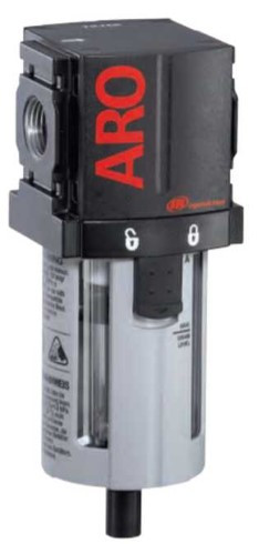 Image of the ARO F35221-410 Filter | 1500 Series | 1/4" Port Size | Manual Drain | Metal Bowl with Sight Glass | 73 SCFM, part number F35221-410.