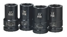 Ingersoll Rand SK8M4L 4 PIECE, DEEP 1" DRIVE METRIC SOCKET SET image at AirToolPro.com