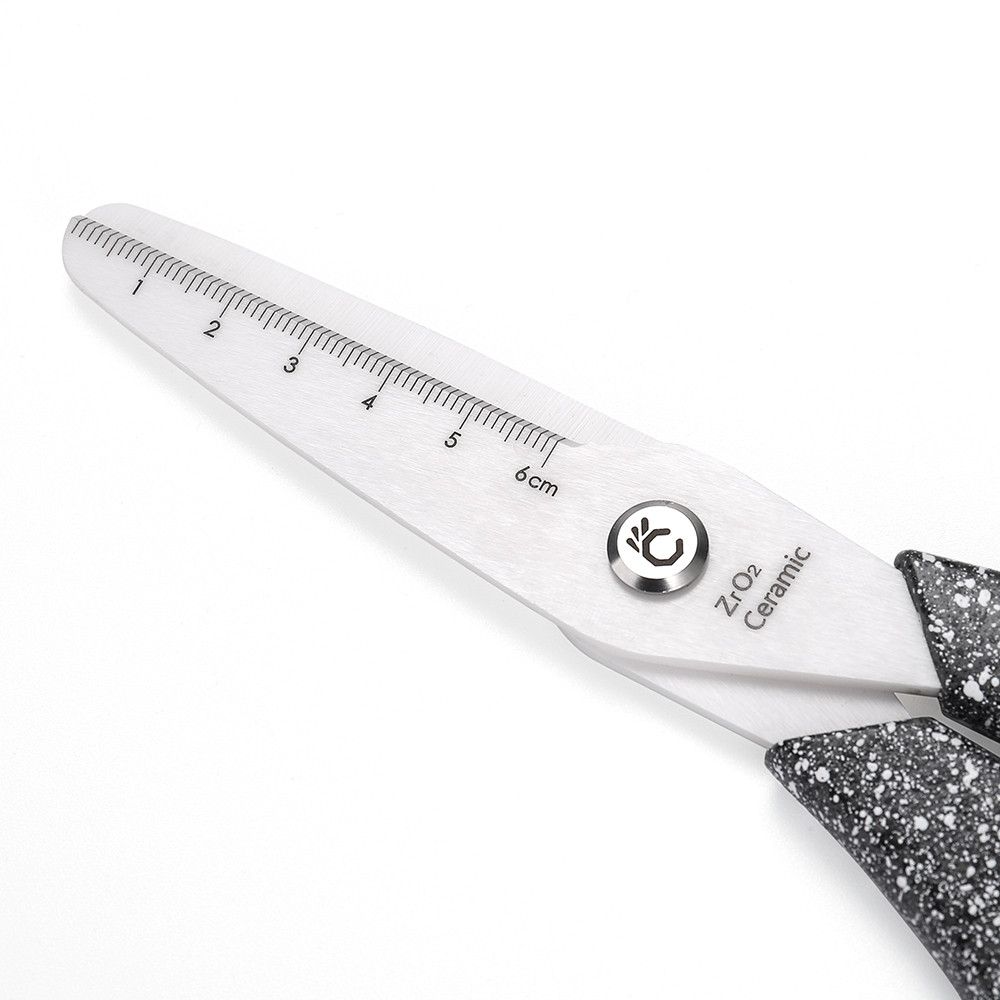 7.8'' Multi Purpose Ceramic Blade Scissors w/Ruler Marking, 5359M-W ...