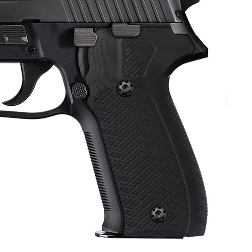 Cool Hand G10 Grips Compatible with Sig Sauer P226, Black Gun Grips Screws Included, Aggressive Tactical Slant Texture, Thickness 7/10", not for a Sig P229, 226-C-1