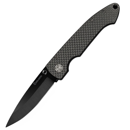 Cool Hand 2.75'' Ceramic Pocket Folding Knife w/ 3.75'' CNC Machined Carbon Fiber Handle in Gift Box Packing 6102CF