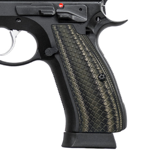 Cool Hand G10 Grips for CZ 75 Full Size, Shadow 2 SP-01 Series 75B BD, Gun Grips Screws Included, Snake Scale Texture, SP1-2-24