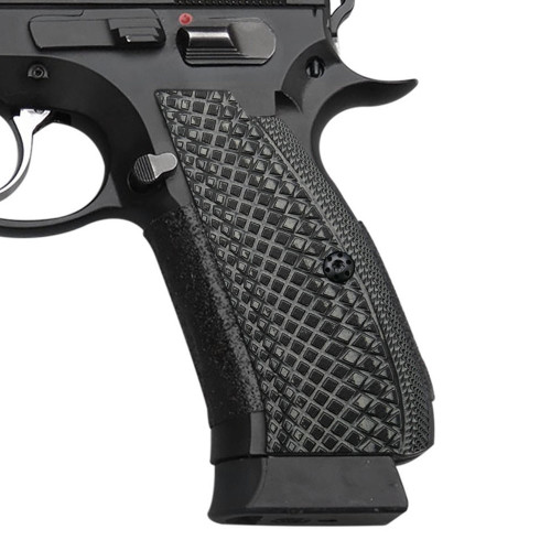 Cool Hand G10 Grips for CZ 75 Full Size, CZ 75 SP-01 Tactical, CZ 75B BD, Shadow 2, Black Gun Grips Screws Included, Aggressive Snake Scale Texture, SP1-2-5