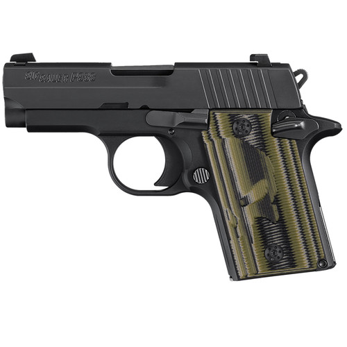 Sig Sauer P938 G10 Gun Grips Punisher Texture, Screws Included, H4-SK-21