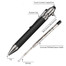Cool Hand 4.5'' Carbon Fiber Bolt Action Pen with Retractable Stylus Tip for Any Touch Screen, Compact Size, Skelton Out Deep Pocket Clip (carbon fiber silver) 