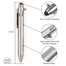 Cool Hand Titianium Bolt Action Pen for All Capacitive Touch Screen Device, Deep Skeleton Pocket Clip 