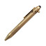 Cool Hand 4.5'' Carbon Fiber Bolt Action Pen with Retractable Stylus Tip for Any Touch Screen, Compact Size, Skelton Out Deep Pocket Clip (Brass) 