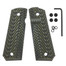 Cool Hand 1911 Full Size G10 Gun Grips, OPS Texture, Screws Included, OD Green/Black