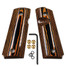 Cool Hand High Polished 1911 Wood Grips, Compact/Officer, Gun Screws Included, Mag Release, Ambi Safety Cut, Lynx, H2-S-L