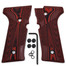 Cool Hand G10 Grips for Beretta Vertec, M9A3, 92X, Custom Screws Included, Diamond Cut, Red/Black, V-DC3-6