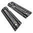 Cool Hand 1911 G10 Grips, Gun Grips Black Screws Included, Full Size (Government/Commander), Magwell Cut, Big Scoop, Ambi Safety Cut, Sunburst Texture, White/Black, H1M-J6MB-22