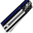 Cool Hand 1911 Grips, High Polished Acrylic, with American Blue Line Police Flag, Full Size (Government/Commander), Gold Screws Included, Ambi Safety Cut