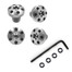 Cool Hand 1911 Grip Silver Screws & Bushings for Slim 1911 Full Size/Compact, T10 Torx Key, 4 O Rings, Stainless Steel, 1911S-BUSH-SCRS