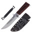 Cool Hand 10.5'' Fix Blade Knife, Heavy Duty Survival Hunting Knives, Drop Point 0.2" Thick 7Cr Steel Blade, Replaceable 1911 Wood Grip Handle, Kydex Sheath Belt Clip Paracord Attachment Included, 1911FD-DCBW