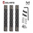 Coolhand M-Lok G10 Rail Grips with Honey Comb Texture Covering 3 Slots, 3pcs/pk,  Grey/Black, MRC3-J8-5