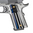 Cool Hand 1911 Slim Grips, High Polished Acrylic, with Patriotic American US Flag, Blue Line Police Flag, Full Size (Government/Commander), Gold Screws Included, Mag Release, Ambi Safety Cut, H1S-S-ACUSFBL