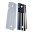 Cool Hand 1911 Slim Grips, High Polished Acrylic, with Patriotic American US Flag, Blue Line Police Flag, Full Size (Government/Commander), Gold Screws Included, Mag Release, Ambi Safety Cut, H1S-S-ACUSFBL