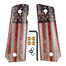 Cool Hand 1911 Slim Grips, High Polished Acrylic, with Patriotic American US Flag, Full Size (Government/Commander), Gold Screws Included, Mag Release, Ambi Safety Cut, H1S-S-ACUSF2